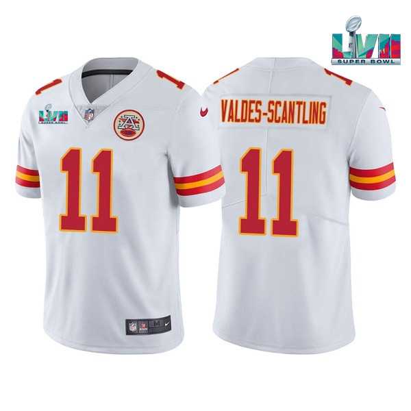 Men & Women & Youth Kansas City Chiefs #11 Marquez Valdes-Scantling White Super Bowl LVII Patch Vapor Untouchable Limited Stitched Jersey->green bay packers->NFL Jersey